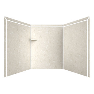 FlexStone Adaptable 60"W x 60"D x 80"H Alcove Shower Surround
