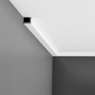 ORAC DECOR 1-1/8 in x 1-1/8 in x 78-3/4 in Primed White Plain Polystyrene Crown Moulding (Set of 6)