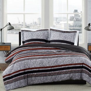 London Fog Warren Stripe Duvet Cover Set