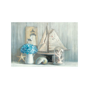 HOUSE OF HAMPTON Summer House Crop' by Danhui Nai Graphic Art Print on Wrapped Canvas