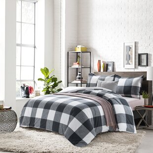 MEADOWPARK Dealba Cotton Buffalo Check Duvet Cover Set, Yarn Dyed