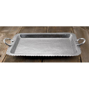 CANORA GREY Pilla Hammered Scallop Handle Serving Tray