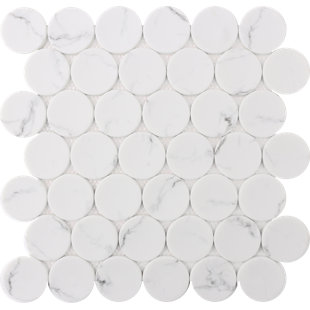 ROCA TILES White Statuary Dots 12x12 Mos