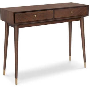 Adore Decor Sutton Mid-Century Modern Console Table, Walnut Brown