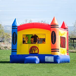 JumpOrange Crayon Commercial Grade Inflatable Bounce House with Blower for Kids and Adults