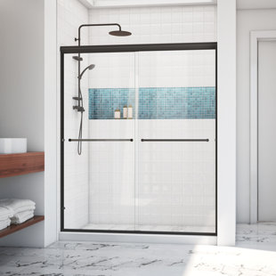 ARIZONA SHOWER DOOR Ese 66" W x 70.38" H Bypass Semi-Frameless Shower Door