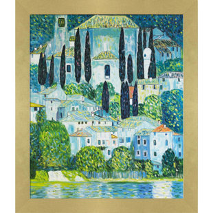TORI HOME Church in Cassone' by Gustav Klimt - Picture Frame Painting on Canvas