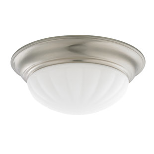 DOLAN DESIGNS 5.38" H Glass Sphere Ceiling Fan Fitter Shade in Satin Nickel