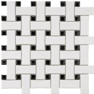 ROCA TILES MG White Basket Weave 12x12 Mos 2