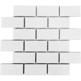 ROCA TILES Bg Snow Wh 2x4 T-Brick 12x12 Mos