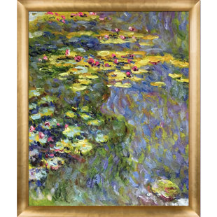 VAULT W ARTWORK Water Lilies' by Claude Monet - Picture Frame Painting on Canvas