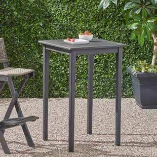 LOON PEAK® Dominique Outdoor Minimalist Solid Wood Bar Table