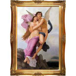 OVERSTOCK ART " The Abduction Of Psyche, 1895 " by William-Adolphe Bouguereau Painting Print