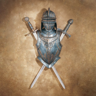 DESIGN TOSCANO Nunsmere Hall Battle Armor Wall Sculpture