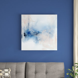 HOUSE OF HAMPTON Indigo and Blush IV by Ethan Harper - Wrapped Canvas Painting Print