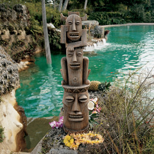 DESIGN TOSCANO Statue Tiki Götter der drei Freuden