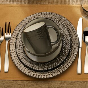 GOURMET BASICS BY MIKASA Metropolitan 16-Piece Stoneware Dinnerware Set, Service for 4