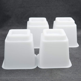 SYMPLE STUFF Denzer 3" 5" or 8" Adjustable Bed Risers or Furniture Legs (Set of 8)