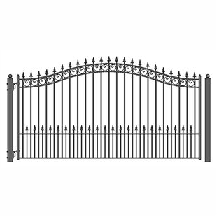 ALEKO Steel Single Swing Driveway Gate - PRAGUE Style