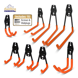DWELLING WITH PRIDE Heavy Duty Steel Garage Hook (Set of 8)