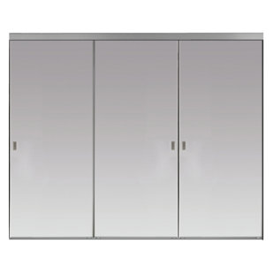 CUSTOM DOOR AND MIRROR 108'' x 80'' Mirrored Sliding Closet Doors