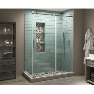 ASTON Coraline XL 44" - 48" W x 32" D x 80" H Frameless Rectangle Sliding Shower Enclosure