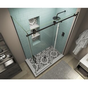 ASTON Coraline XL 56" - 60" W x 34" D x 80" H Frameless Rectangle Sliding Shower Enclosure