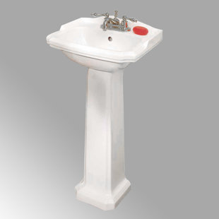 The Renovators Supply Inc. Cloakroom 15'' Reno-Gloss Vitreous China Specialty Bathroom Sink with Overflow