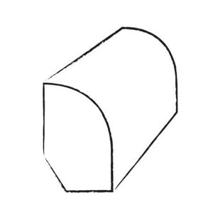 ARTISTIC FINISHES Maple Wood 0.47" thick x 1.2" wide x 94" length Quarter Round in Toasted Almond