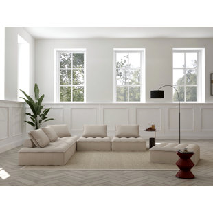 MERCURY ROW® TEEN Rigoberto 6 - Piece Velvet Sectional