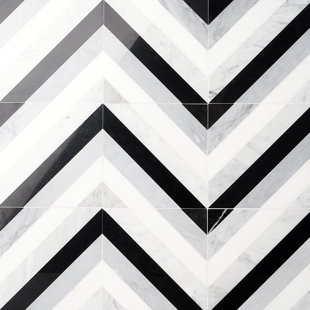 BOND TILE Chelsea 8" x 8" Marble Mosaic Tile