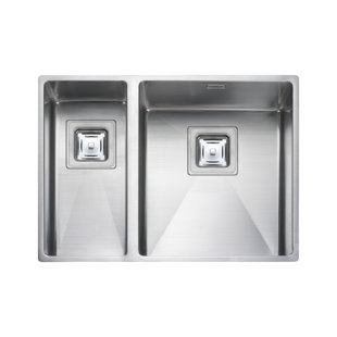 Rangemaster Sink & Taps Kube 430mm W Stainless Steel Inset Kitchen Sink with 1 Faucet Hole