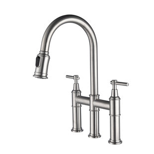 JASIAK RISTO Pull Down Bridge Faucet with Accessories