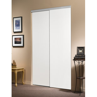 CUSTOM DOOR AND MIRROR Solid + Manufactured Wood Flush Unfinished Sliding Closet Doors