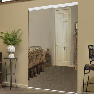 CUSTOM DOOR AND MIRROR Polished Edge Solid Core MDF Interior Mirrored Bi-Fold Door