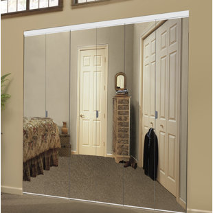 CUSTOM DOOR AND MIRROR Beveled Edge Solid Core MDF Interior Mirrored Bi-Fold Door