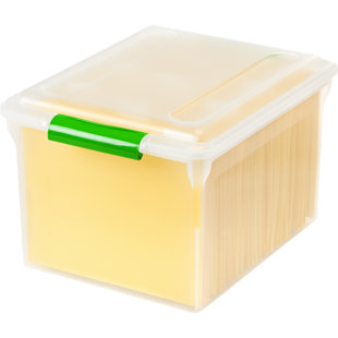 IRIS USA, INC. Store And Slide File Box (Set of 4)