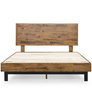 ZINUS-WHITE-LABEL 6" Medium Memory Foam Mattress and Wood Platform Bed Set