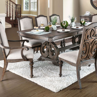 ONE ALLIUM WAY® Manuppelli Extendable Solid Wood Base Dining Table