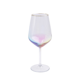 VIVA BY VIETRI Rainbow 15oz. Handmade Wine Glass