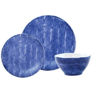 VIVA BY VIETRI Santorini Stripe 3-Piece Place Setting
