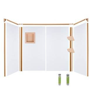 BELLA CORE 96'' W 48'' D 96'' H Tongue And Groove Composite Wall