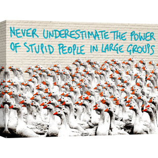 HAPPY LARRY Leinwandbild Never Underestimate von Masterfunk Collective