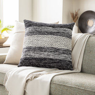 LIVABLISS Striped Cotton Blend Throw Pillow