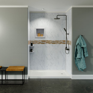 BELLA CORE 96" H x 48" D Three Panel Shower Wall