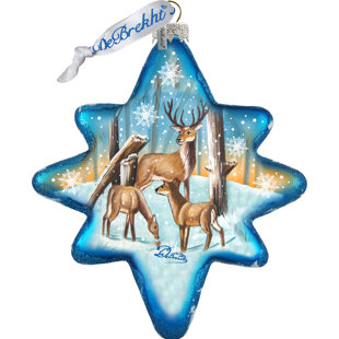 G DEBREKHT Holiday Splendor Glass Hanging Figurine Ornament