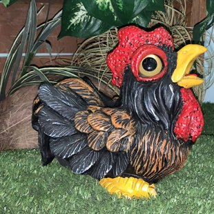 HOMESTYLES Country Critters Rooster "Freddie" & "Lucky" Whimsical Garden Statues