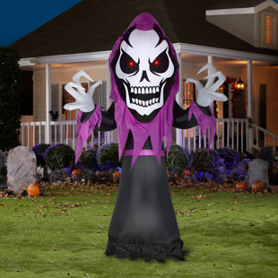GEMMY INDUSTRIES Airblown Skeleton Reaper W Red LED Eyes