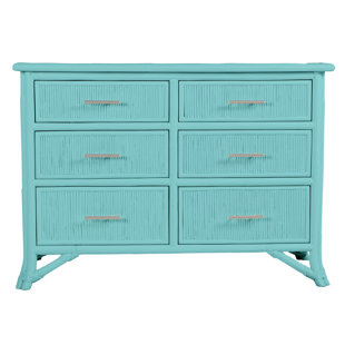 DAVID FRANCIS FURNITURE Bermuda 6 Drawer 48" W Double Dresser