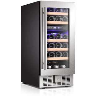 KELIVOL Dual Zone 22.7'' Freestanding 28 Bottle Wine Refrigerator